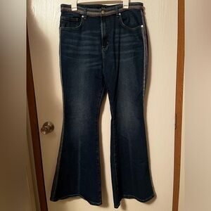 Vintage Lee Denim Rainbow Flare Jeans Size 33